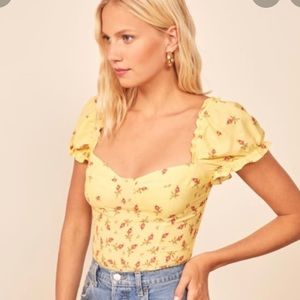 Reformation Jewel top in Kensington. Size 6. New with tags.